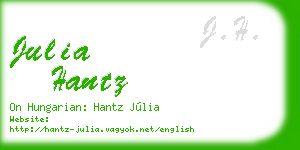 julia hantz business card